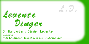 levente dinger business card